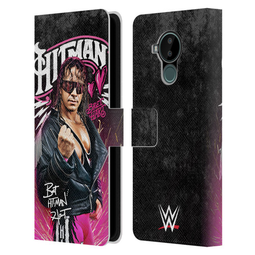 WWE Bret Hart Hitman Graphics Leather Book Wallet Case Cover For Nokia C30