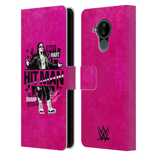 WWE Bret Hart Hitman Leather Book Wallet Case Cover For Nokia C30
