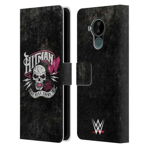 WWE Bret Hart Hitman Logo Leather Book Wallet Case Cover For Nokia C30