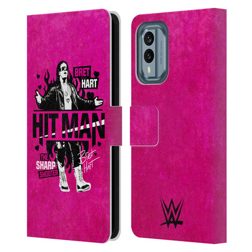 WWE Bret Hart Hitman Leather Book Wallet Case Cover For Nokia X30