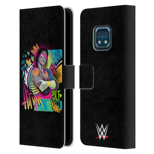 WWE Bret Hart Neon Art Leather Book Wallet Case Cover For Nokia XR20