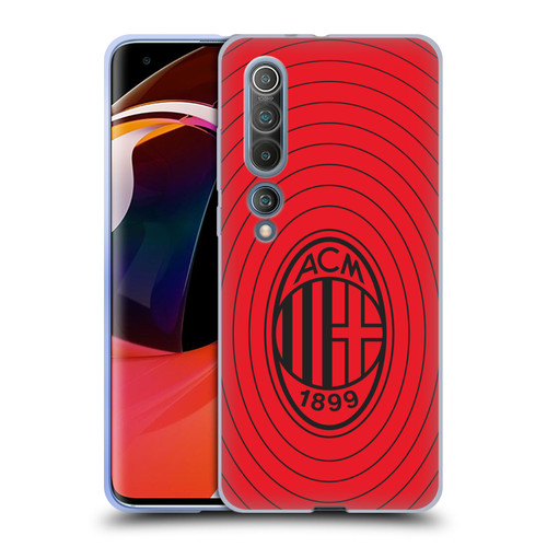 AC Milan Art Red And Black Soft Gel Case for Xiaomi Mi 10 5G / Mi 10 Pro 5G