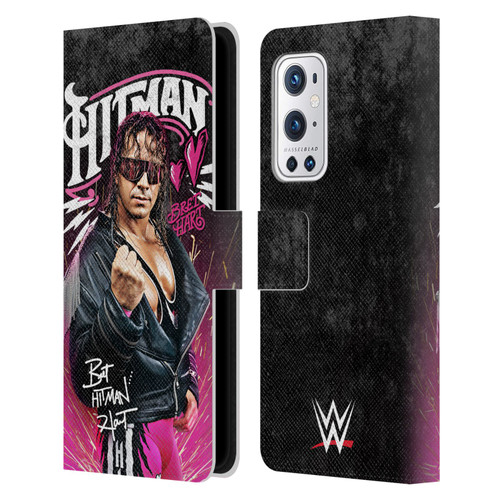 WWE Bret Hart Hitman Graphics Leather Book Wallet Case Cover For OnePlus 9 Pro