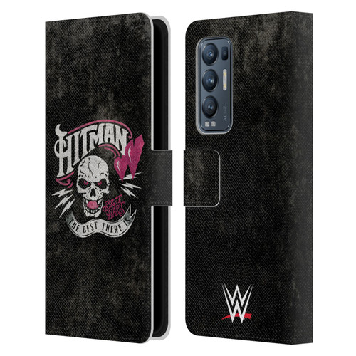 WWE Bret Hart Hitman Logo Leather Book Wallet Case Cover For OPPO Find X3 Neo / Reno5 Pro+ 5G