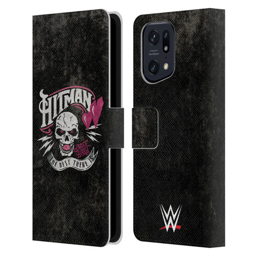 WWE Bret Hart Hitman Logo Leather Book Wallet Case Cover For OPPO Find X5 Pro