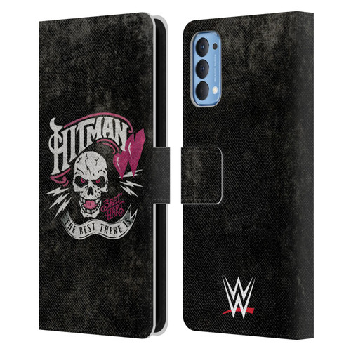 WWE Bret Hart Hitman Logo Leather Book Wallet Case Cover For OPPO Reno 4 5G