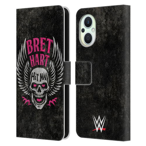 WWE Bret Hart Hitman Skull Leather Book Wallet Case Cover For OPPO Reno8 Lite