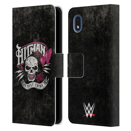 WWE Bret Hart Hitman Logo Leather Book Wallet Case Cover For Samsung Galaxy A01 Core (2020)