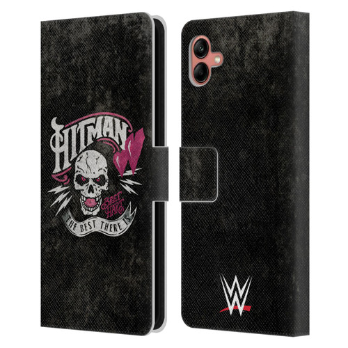 WWE Bret Hart Hitman Logo Leather Book Wallet Case Cover For Samsung Galaxy A04 (2022)