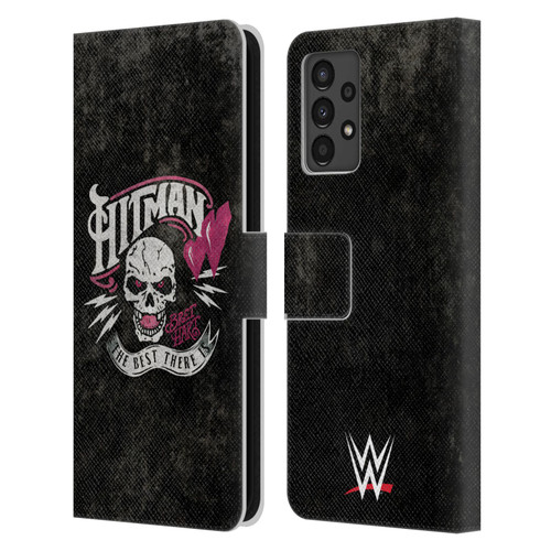 WWE Bret Hart Hitman Logo Leather Book Wallet Case Cover For Samsung Galaxy A13 (2022)