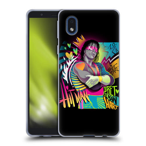 WWE Bret Hart Neon Art Soft Gel Case for Samsung Galaxy A01 Core (2020)