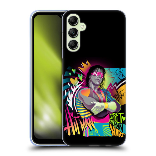 WWE Bret Hart Neon Art Soft Gel Case for Samsung Galaxy A14 5G