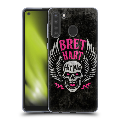 WWE Bret Hart Hitman Skull Soft Gel Case for Samsung Galaxy A21 (2020)