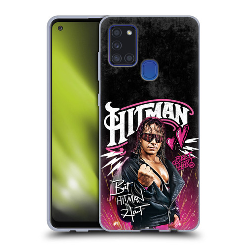 WWE Bret Hart Hitman Graphics Soft Gel Case for Samsung Galaxy A21s (2020)
