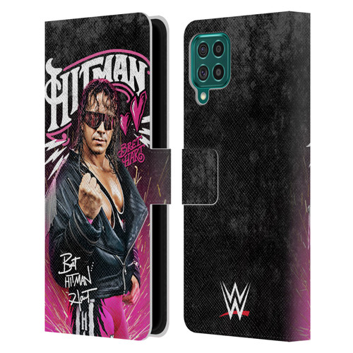 WWE Bret Hart Hitman Graphics Leather Book Wallet Case Cover For Samsung Galaxy F62 (2021)