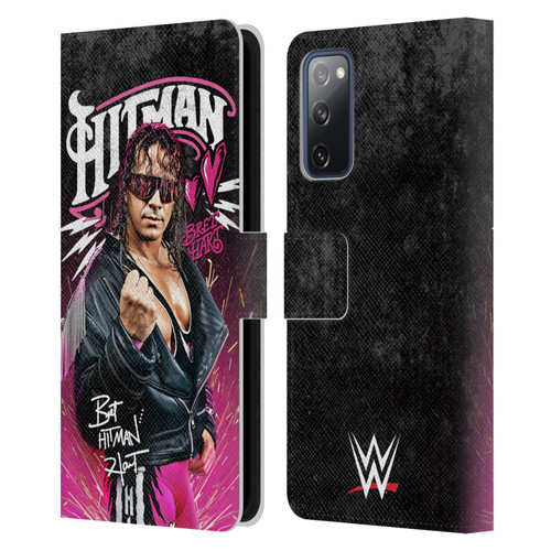 WWE Bret Hart Hitman Graphics Leather Book Wallet Case Cover For Samsung Galaxy S20 FE / 5G