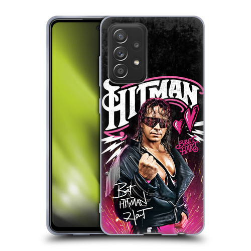 WWE Bret Hart Hitman Graphics Soft Gel Case for Samsung Galaxy A52 / A52s / 5G (2021)