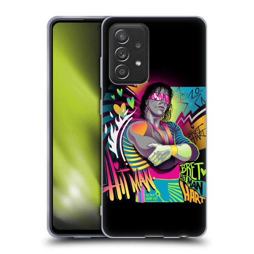 WWE Bret Hart Neon Art Soft Gel Case for Samsung Galaxy A52 / A52s / 5G (2021)