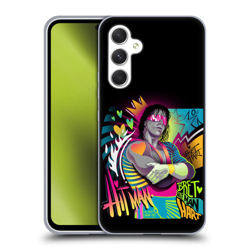 WWE Bret Hart Neon Art Soft Gel Case for Samsung Galaxy A54 5G