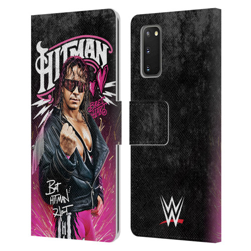 WWE Bret Hart Hitman Graphics Leather Book Wallet Case Cover For Samsung Galaxy S20 / S20 5G