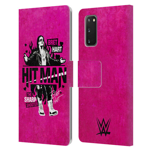 WWE Bret Hart Hitman Leather Book Wallet Case Cover For Samsung Galaxy S20 / S20 5G