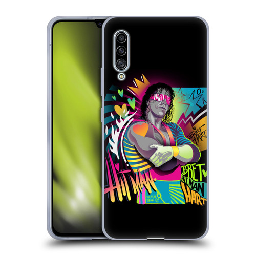 WWE Bret Hart Neon Art Soft Gel Case for Samsung Galaxy A90 5G (2019)