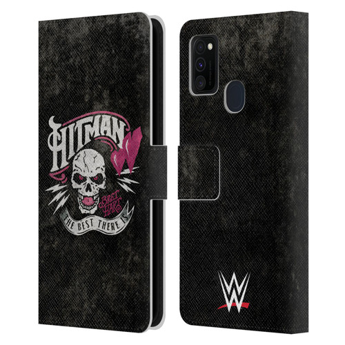 WWE Bret Hart Hitman Logo Leather Book Wallet Case Cover For Samsung Galaxy M30s (2019)/M21 (2020)