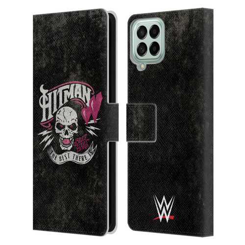 WWE Bret Hart Hitman Logo Leather Book Wallet Case Cover For Samsung Galaxy M33 (2022)