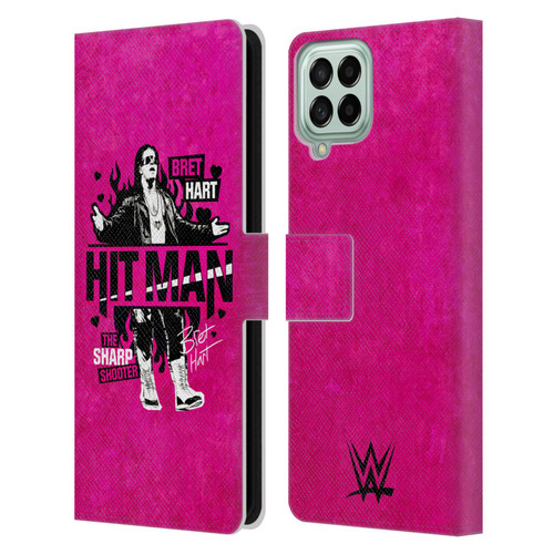WWE Bret Hart Hitman Leather Book Wallet Case Cover For Samsung Galaxy M33 (2022)
