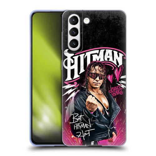 WWE Bret Hart Hitman Graphics Soft Gel Case for Samsung Galaxy S21 5G