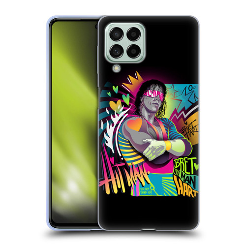 WWE Bret Hart Neon Art Soft Gel Case for Samsung Galaxy M53 (2022)