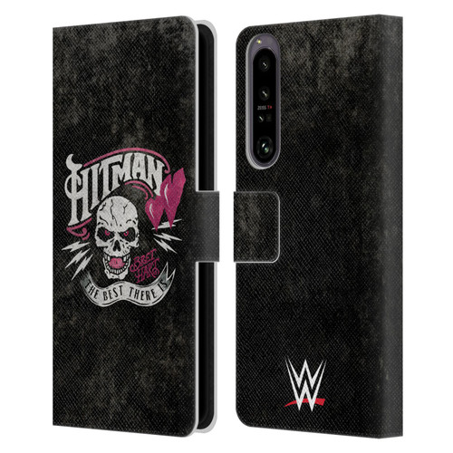 WWE Bret Hart Hitman Logo Leather Book Wallet Case Cover For Sony Xperia 1 IV