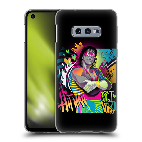 WWE Bret Hart Neon Art Soft Gel Case for Samsung Galaxy S10e