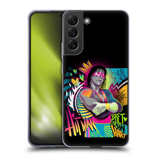 WWE Bret Hart Neon Art Soft Gel Case for Samsung Galaxy S22+ 5G