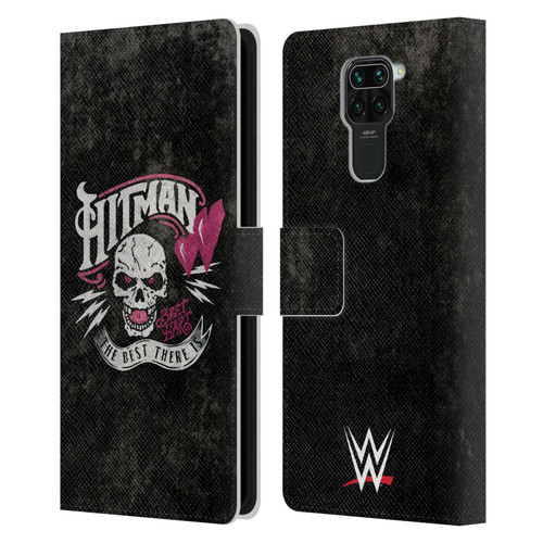 WWE Bret Hart Hitman Logo Leather Book Wallet Case Cover For Xiaomi Redmi Note 9 / Redmi 10X 4G
