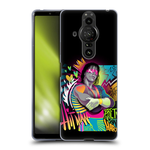 WWE Bret Hart Neon Art Soft Gel Case for Sony Xperia Pro-I