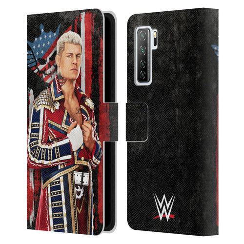 WWE Cody Rhodes Superstar Flag Leather Book Wallet Case Cover For Huawei Nova 7 SE/P40 Lite 5G