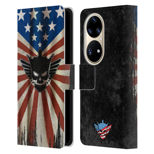 WWE Cody Rhodes Distressed Flag Leather Book Wallet Case Cover For Huawei P50 Pro