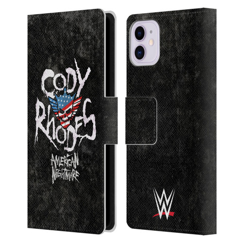 WWE Cody Rhodes Distressed Name Leather Book Wallet Case Cover For Apple iPhone 11