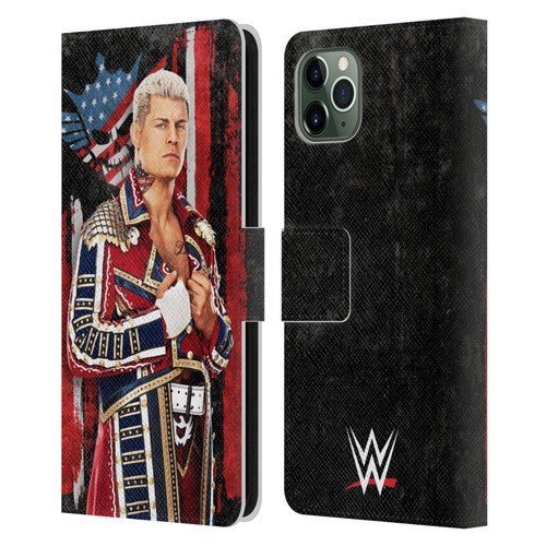 WWE Cody Rhodes Superstar Flag Leather Book Wallet Case Cover For Apple iPhone 11 Pro Max