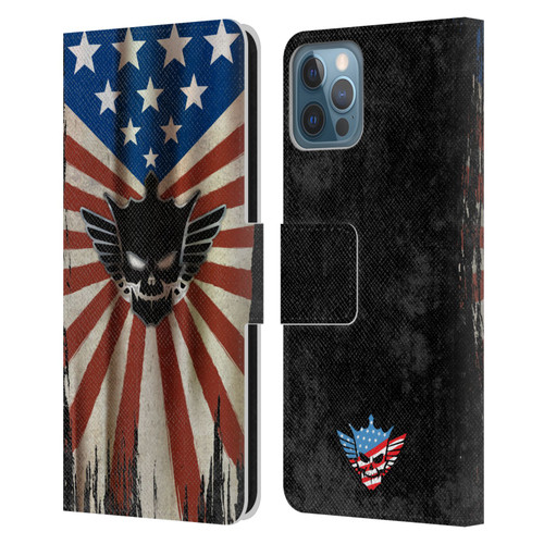WWE Cody Rhodes Distressed Flag Leather Book Wallet Case Cover For Apple iPhone 12 / iPhone 12 Pro