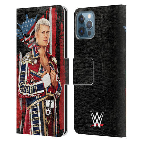 WWE Cody Rhodes Superstar Flag Leather Book Wallet Case Cover For Apple iPhone 12 / iPhone 12 Pro