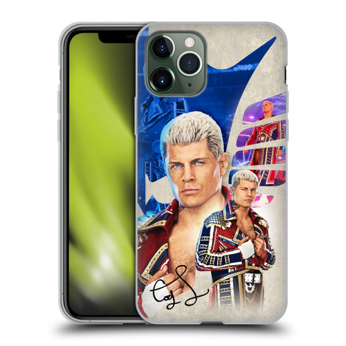 WWE Cody Rhodes Superstar Graphics Soft Gel Case for Apple iPhone 11 Pro