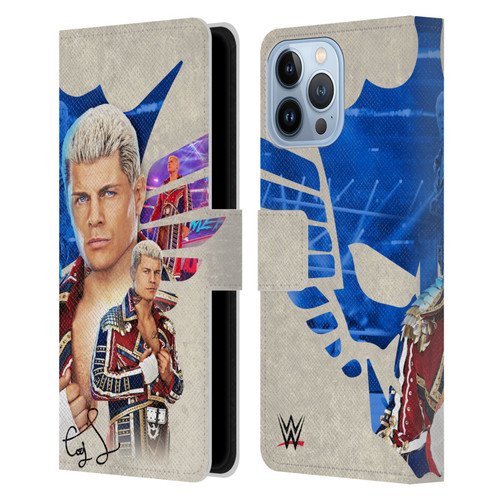 WWE Cody Rhodes Superstar Graphics Leather Book Wallet Case Cover For Apple iPhone 13 Pro Max