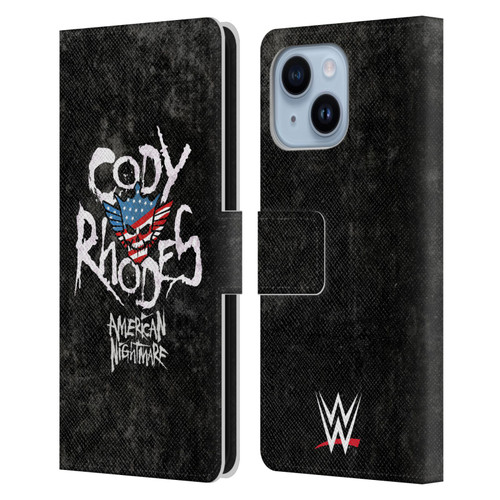 WWE Cody Rhodes Distressed Name Leather Book Wallet Case Cover For Apple iPhone 14 Plus