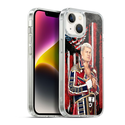 WWE Cody Rhodes American Nightmare Flag Soft Gel Case for Apple iPhone 14