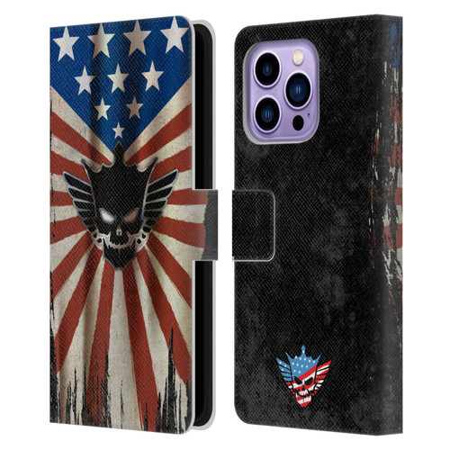 WWE Cody Rhodes Distressed Flag Leather Book Wallet Case Cover For Apple iPhone 14 Pro Max