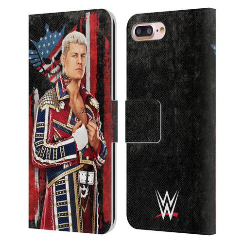 WWE Cody Rhodes Superstar Flag Leather Book Wallet Case Cover For Apple iPhone 7 Plus / iPhone 8 Plus