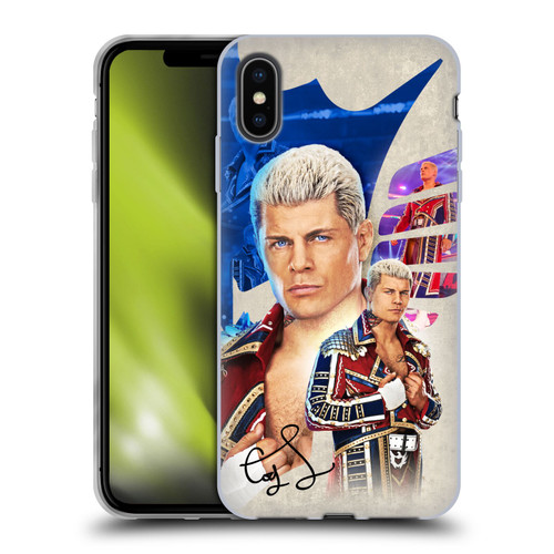 WWE Cody Rhodes Superstar Graphics Soft Gel Case for Apple iPhone XS Max