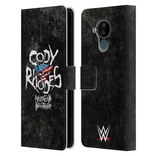 WWE Cody Rhodes Distressed Name Leather Book Wallet Case Cover For Nokia C30